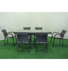 Комплект садових меблів Greengard Крістал 180, сірий