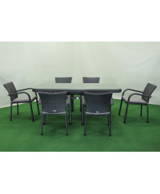 Комплект садових меблів Greengard Крістал 180, сірий