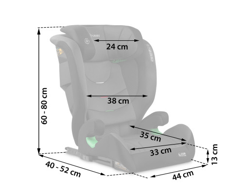 Автокрісло Nukido Louis чорно-сіре 15-36 кг ISOFIX