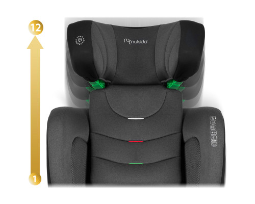 Автокрісло Nukido Louis чорно-сіре 15-36 кг ISOFIX