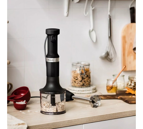 Блендер заглибний KitchenAid 5KHBV83EBM з аксесуарами, чорний матовий