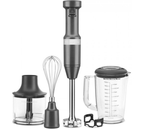 Блендер заглибний KitchenAid 5KHBV83EDG з аксесуарами, сірий