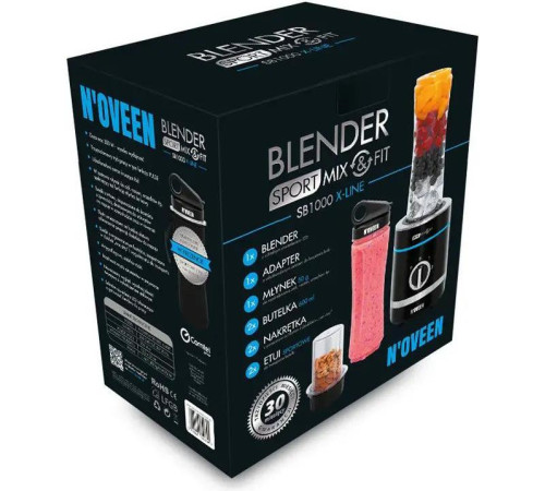 Блендер Noveen Sport Mix & Fit SB1000 Xline, чорний