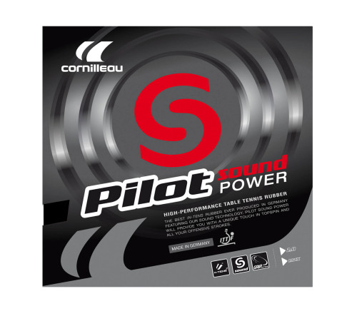 Накладка для ракетки Cornilleau PILOT SOUND POWER 35 MAX, чорна Накладка для ракетки Cornilleau PILOT SOUND POWER 35 MAX, чорна