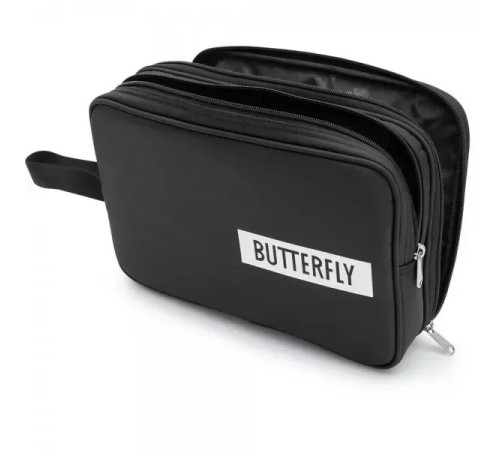 Подвійний чохол на ракетку для настільного тенісу Butterfly Logo 2019, чорний
