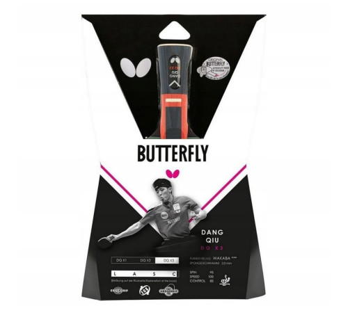 Ракетка для настільного тенісу BUTTERFLY Dang Qiu Dqx3, чорна