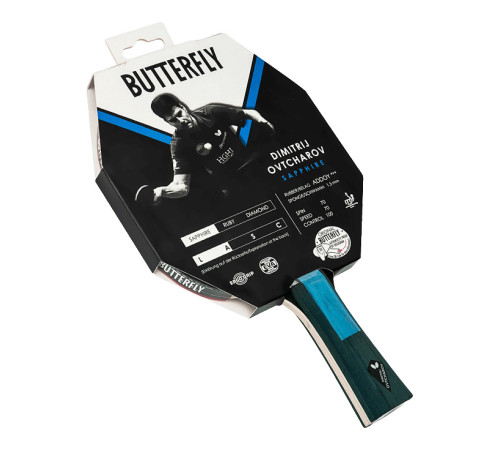 Ракетка для настільного тенісу BUTTERFLY Ovtcharov Sapphire, чорно-червона