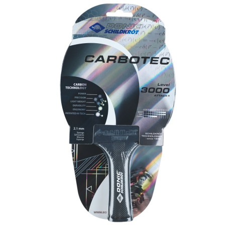 Ракетка для настільного тенісу DONIC CarboTec 3000, чорно-червона
