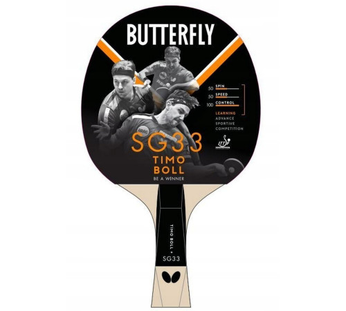 Ракетка для настільного тенісу BUTTERFLY Timo Boll SG33, чорно-червона