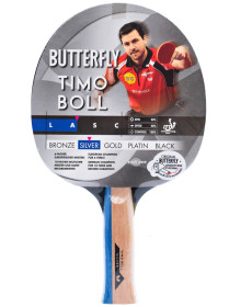 Ракетка для настільного тенісу BUTTERFLY Timo Boll Silver, чорно-червона