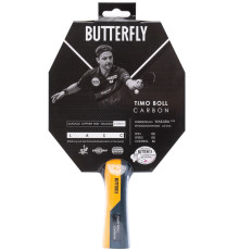 Ракетка для настільного тенісу BUTTERFLY Timo Boll Carbon, чорно-червона