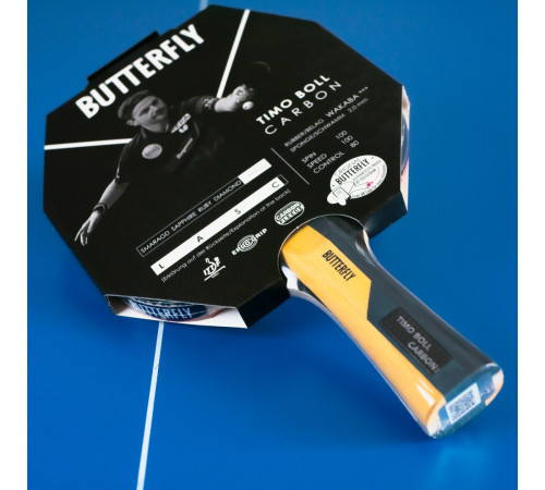 Ракетка для настільного тенісу BUTTERFLY Timo Boll Carbon, чорно-червона