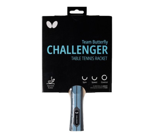 Ракетка для настільного тенісу BUTTERFLY Challenger Team, чорно-червона