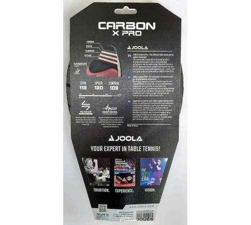 Ракетка для настільного тенісу Joola Carbon X Pro, чорно-червона