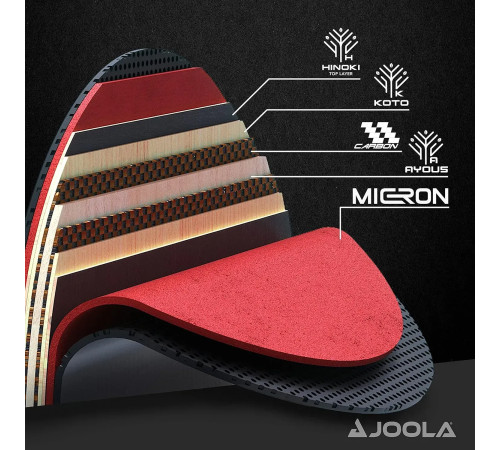 Ракетка для настільного тенісу Joola Carbon X Pro, чорно-червона