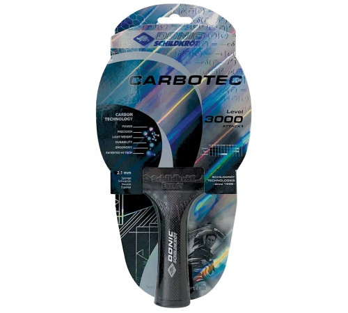 Ракетка для настольного тенниса Donic CarboTec 3000, чорно-червона