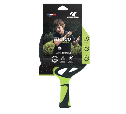 Ракетка для настільного тенісу Cornilleau TACTEO 50 OUTDOOR, чорно-зелена