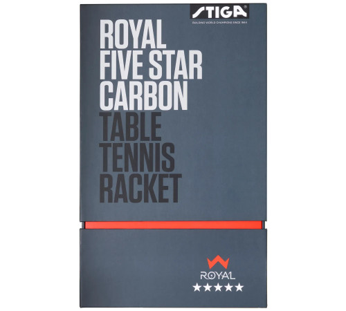 Ракетка для настільного тенісу Stiga Royal Carbon 5 Star FL, чорно-червона