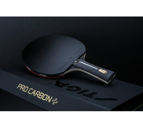 Ракетка для настільного тенісу Stiga Pro Carbon Plus 5 Star FL, чорна