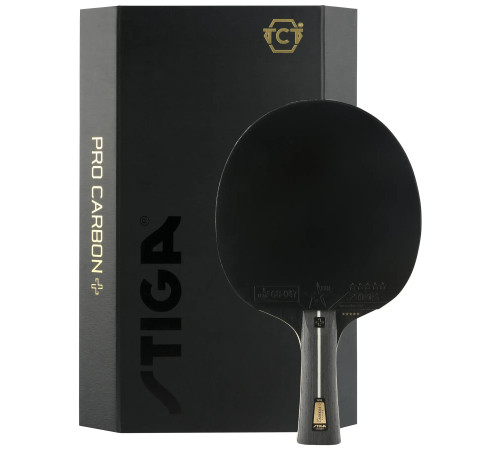 Ракетка для настільного тенісу Stiga Pro Carbon Plus 5 Star FL, чорна