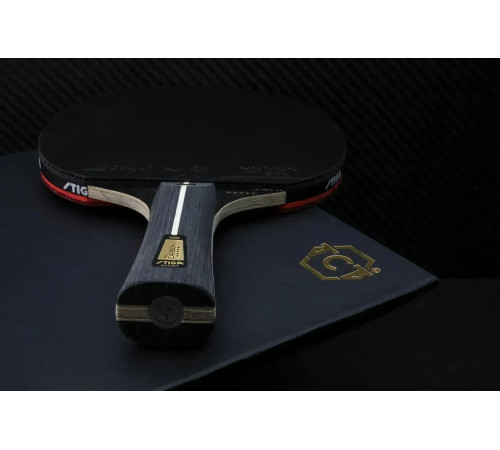 Ракетка для настільного тенісу Stiga Pro Carbon Plus 5 Star FL, чорна