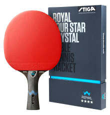Ракетка для настільного тенісу Stiga Royal Crystal 4 Star FL, чорно-червона
