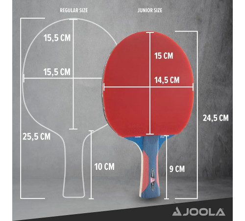 Ракетка для настільного тенісу Joola Rossi JR Pro 53140, чорно-червона