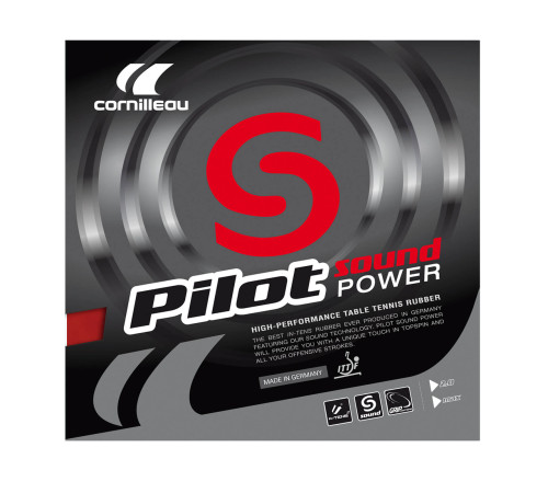 Накладка для ракетки Cornilleau PILOT SOUND POWER 35 MAX, червона Накладка для ракетки Cornilleau PILOT SOUND POWER 35 MAX, червона