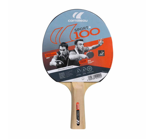 Ракетка для настільного тенісу Cornilleau SPORT 100, чорно-червона