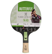 Ракетка для настільного тенісу Butterfly Tiago Apolonia TAX3, червона