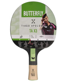 Ракетка для настільного тенісу Butterfly Tiago Apolonia TAX3, червона