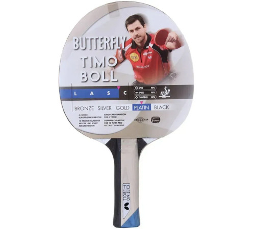 Ракетка для настільного тенісу Butterfly Timo Boll Platinum, чорно-червона