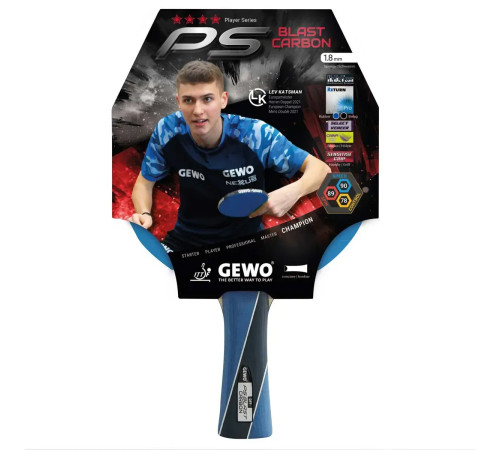 Ракетка для настільного тенісу Gewo PS Blast Carbon FL, синя
