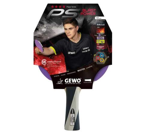 Ракетка для настільного тенісу Gewo PS Blast Power FL, фіолетова