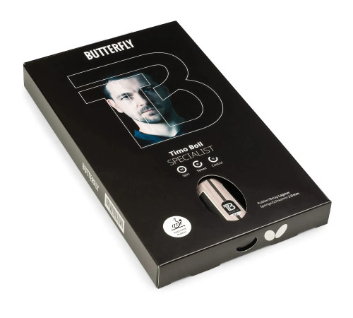 Ракетка для настільного тенісу Butterfly Timo Boll Specialist FL, чорна-червона