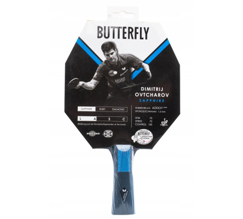 Ракетка для настільного тенісу Butterfly Ovtcharov Sapphire 85222