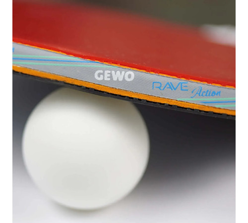 Ракетка для настільного тенісу Gewo Rave Action FL, чорно-червона