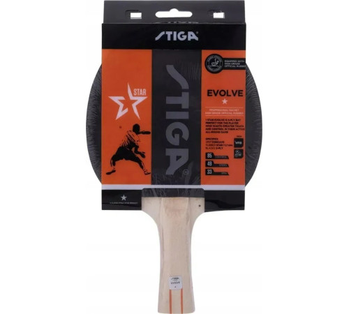 Ракетка для настільного тенісу STIGA Evolve 1-Star, чорно-червона