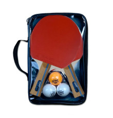 Набір для настільного тенісу Gewo Rave Speed 2 Bats 3 Balls, чорно-червоний