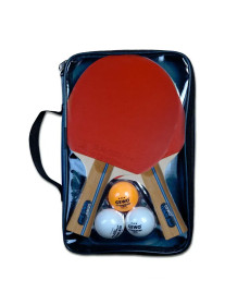 Набір для настільного тенісу Gewo Rave Speed 2 Bats 3 Balls, чорно-червоний