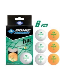 М'ячі для настільного тенісу DONIC Elite 6 шт, помаранчево-білі