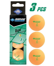 М'ячі для настільного тенісу DONIC Elite 3 шт, помаранчеві