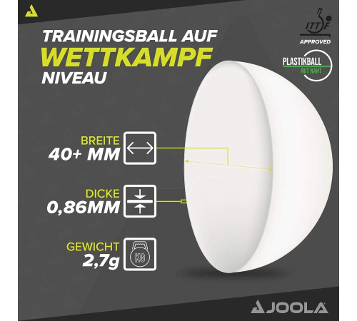 М'ячі для настільного тенісу Joola Magic ABS 40+ 72 шт, білий
