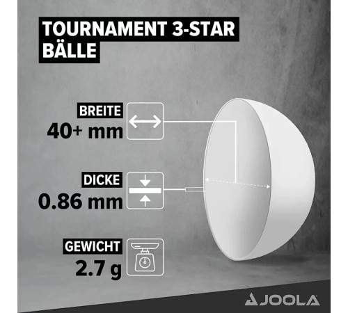 М'ячі для настільного тенісу Joola Tournament 40+ 12 шт, білі