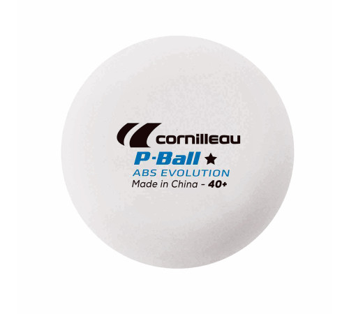 М'ячі для настільного тенісу Cornilleau P-BALL ABS EVOLUTION 1* 6 шт, білі