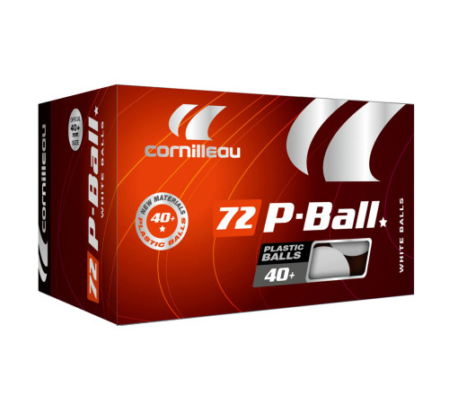 М'ячі для настільного тенісу Cornilleau P-BALLS 72 шт, білі