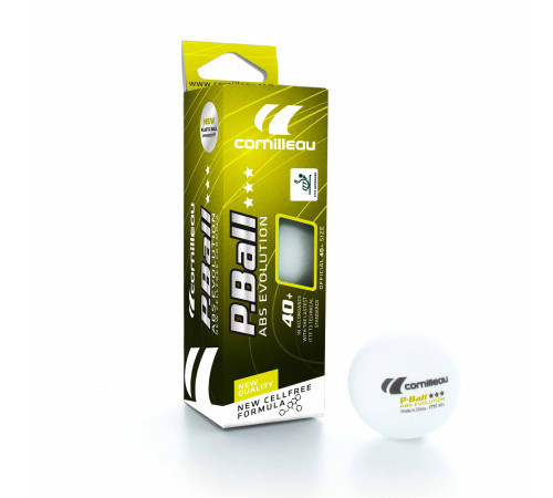 М'ячі для настільного тенісу Cornilleau P-Balls 3 шт, білі