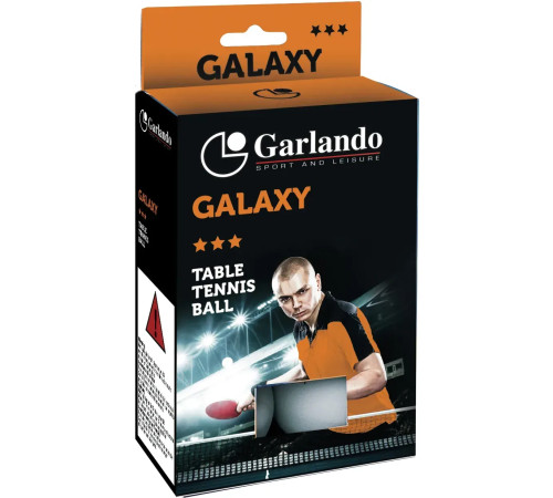 М'ячі для настільного тенісу Garlando Galaxy 6 шт, білі М'ячі для настільного тенісу Garlando Galaxy 6 шт, білі