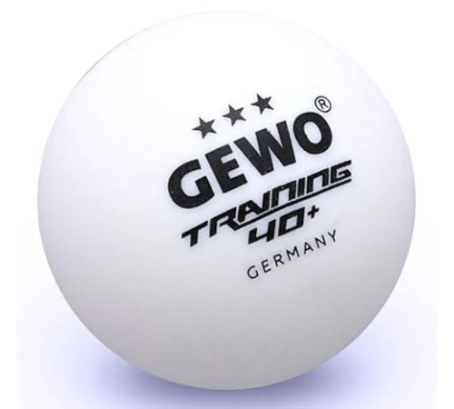 М'ячі для настільного тенісу Gewo Trainingsball 40+ 6 шт, білі М'ячі для настільного тенісу Gewo Trainingsball 40+ 6 шт, білі