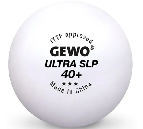 М'ячі для настільного тенісу Gewo Ultra SLP 40+ 6 шт, білі М'ячі для настільного тенісу Gewo Ultra SLP 40+ 6 шт, білі